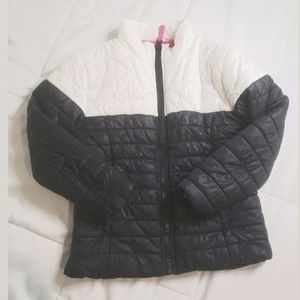 Girls Black and White Cat & Jack Zip Up Jacket